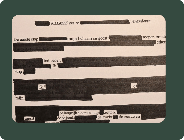 Stiftgedicht stappen AA stap 1