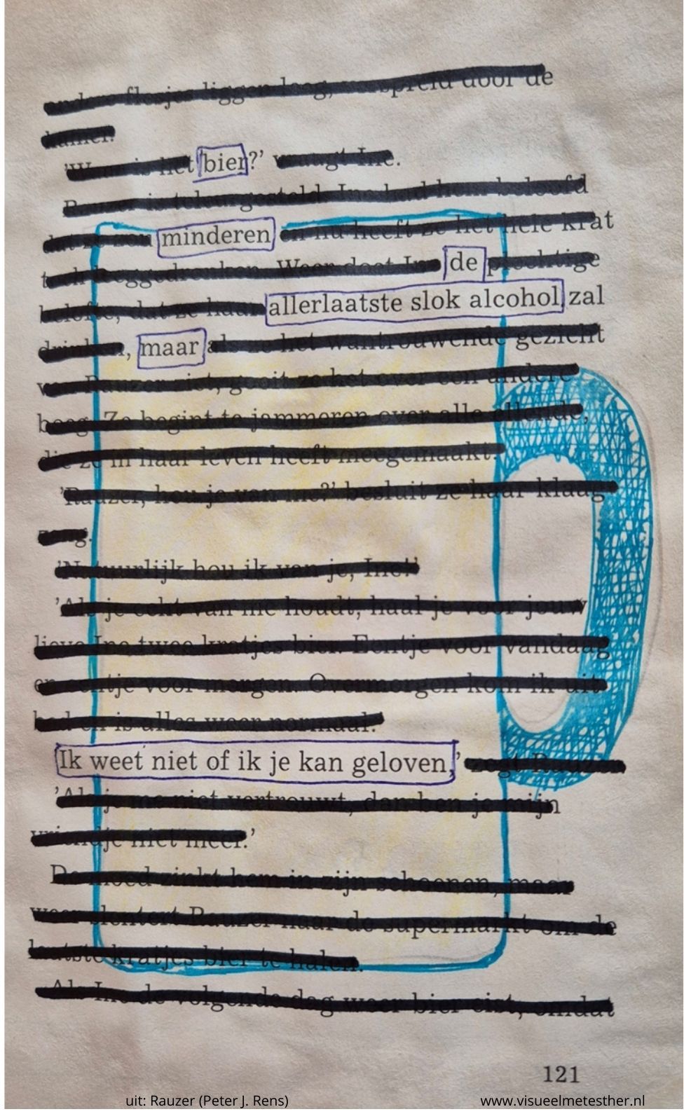 Stiftgedicht Kan ik je geloven over alcohol en stoppen met drinken